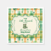 Serviette En Papier Baby shower Shamrock Lucky Little Vert (Devant)