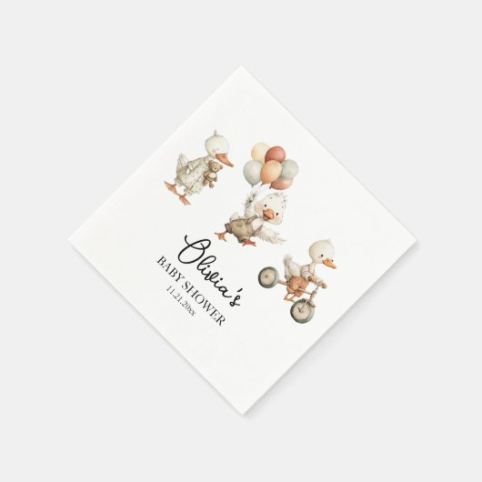 Serviette En Papier Baby shower Silly Goose (Coin)