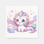 Serviette En Papier Baby shower simple de dragon mythique (Devant)