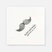 Serviette En Papier Baby shower simple de moustache (Devant)