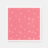 Serviette En Papier Baby shower simple Elephant & Coeur Rouge Balloon (Devant)