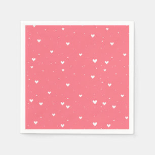 Serviette En Papier Baby shower simple Elephant & Coeur Rouge Balloon