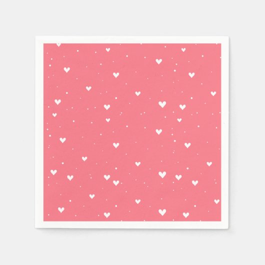 Serviette En Papier Baby shower simple Elephant & Coeur Rouge Balloon (Devant)