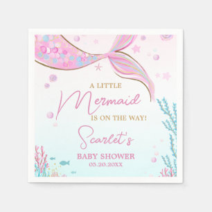 Serviette En Papier Baby Shower Sirène