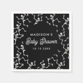 Serviette En Papier Baby shower Skeletons de danse éffrayante (Devant)