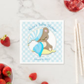 Serviette En Papier Baby shower Sleepy Bear Boy (En situation)