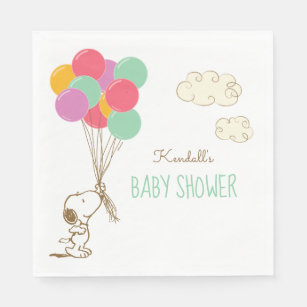 Serviette En Papier Baby shower Snoopy et Balloons