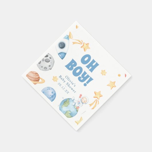 Serviette En Papier Baby shower spatial (Coin)