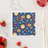 Serviette En Papier Baby shower spatial (En situation)