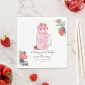 Serviette En Papier Baby shower spécial Smoothie Berry (En situation)