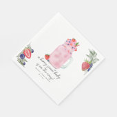Serviette En Papier Baby shower spécial Smoothie Berry (Coin)