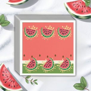 Serviette En Papier Baby-Shower Splash Pastèque Moderne