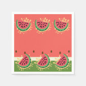 Serviette En Papier Baby-Shower Splash Pastèque Moderne (Devant)