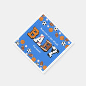 Serviette En Papier Baby shower sportif Co-ed Thème Garçon Bleu (Coin)