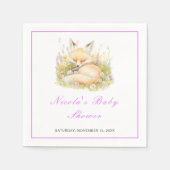 Serviette En Papier Baby shower Spring Fox (Devant)