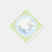 Serviette En Papier Baby shower Standard Cocktail Napkin Dolphin Bl/Gr (Coin)