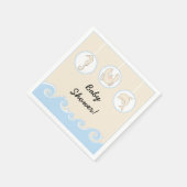 Serviette En Papier Baby shower Standard Cocktail Napkin "Sea Mobile" (Coin)