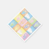 Serviette En Papier Baby shower Standard Napkin "Paci Bunny" (Coin)
