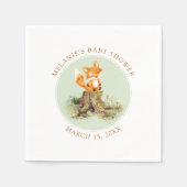 Serviette En Papier Baby shower Storybook Woodland Fox (Devant)