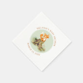 Serviette En Papier Baby shower Storybook Woodland Fox (Coin)