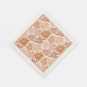 Serviette En Papier Baby shower Super orange et rose rétro (Coin)