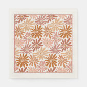 Serviette En Papier Baby shower Super orange et rose rétro (Devant)