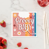 Serviette En Papier Baby shower Super rétro (En situation)