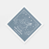 Serviette En Papier Baby shower Tarot bleu Napkin (Coin)