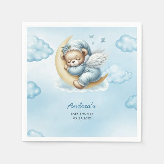 Serviette En Papier Baby shower Teddy Bear (Devant)