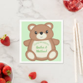 Serviette En Papier Baby shower Teddy Bear (En situation)