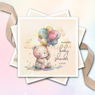 Serviette En Papier Baby shower Teddy Bear