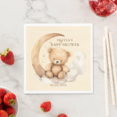 Serviette En Papier Baby shower Teddy Moon (En situation)