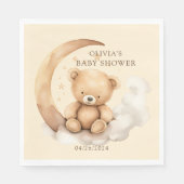Serviette En Papier Baby shower Teddy Moon (Devant)