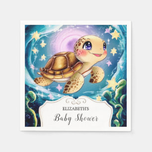 Serviette En Papier Baby shower tortue