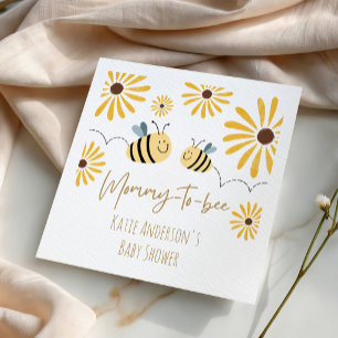 Serviette En Papier Baby Shower Tournesol Maman-à-Miel