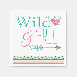 Serviette En Papier Baby shower tribal de filles