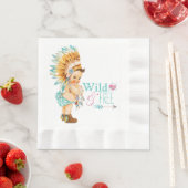 Serviette En Papier Baby shower tribal de filles (En situation)