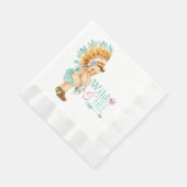 Serviette En Papier Baby shower tribal de filles (Coin)