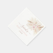 Serviette En Papier Baby shower Tropical rose vif serviettes (Coin)