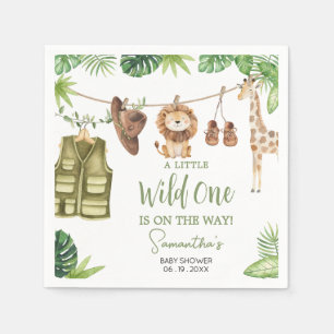 Serviette En Papier Baby shower tropical Safari Jungle Animaux