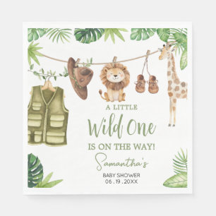 Serviette En Papier Baby shower tropical Safari Jungle Animaux