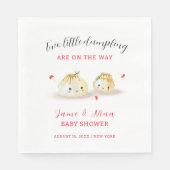 Serviette En Papier Baby shower Twin Cute Dumpling Champignons (Devant)
