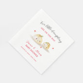Serviette En Papier Baby shower Twin Cute Dumpling Champignons (Coin)