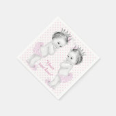 Serviette En Papier Baby shower Twin Girl (Coin)