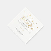 Serviette En Papier Baby shower Twinkle Gold Stars (Coin)