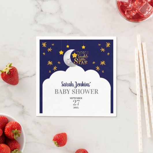 Serviette En Papier Baby shower Twinkle Star (En situation)