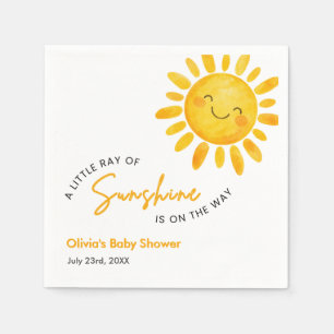 Serviette En Papier Baby Shower Un Petit Rayon de Soleil 