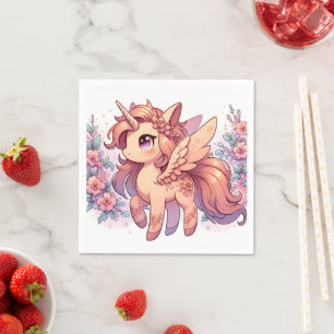 Serviette En Papier Baby shower Unicorn Majestic Enchanted