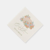 Serviette En Papier Baby shower Unisex Neutre Parapluie Floral (Coin)