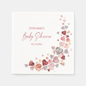 Serviette En Papier Baby shower Valentines de Little Sweetheart (Devant)